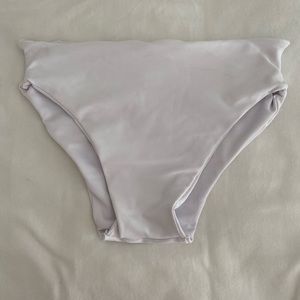 white high waisted bikini bottom